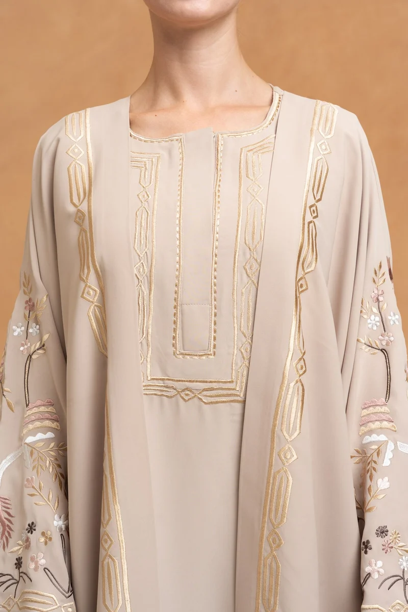 Meem by Mariyah  Front open abaya with sheila for Women | Best Price UAE